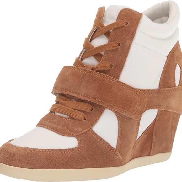 ASH Women's Bowie Sneaker size 9 fit like 8.5 wedge heel brown and white - Picture 5 of 7